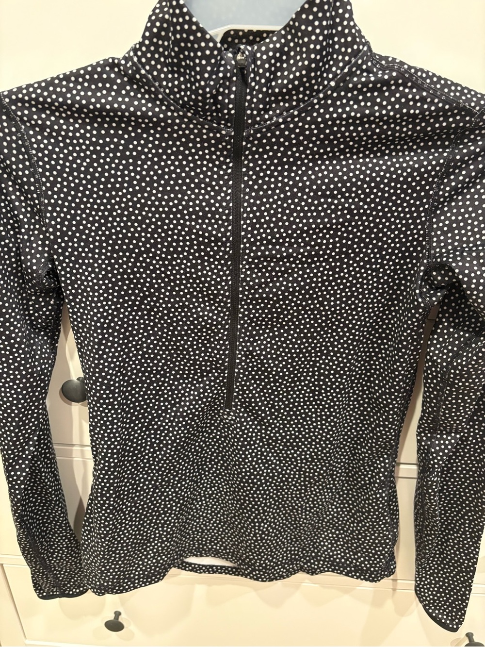 Nike Dri fit Black Polka Dot Half-Zip Women's Jacket